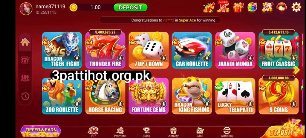 3 Patti Hot Available Games